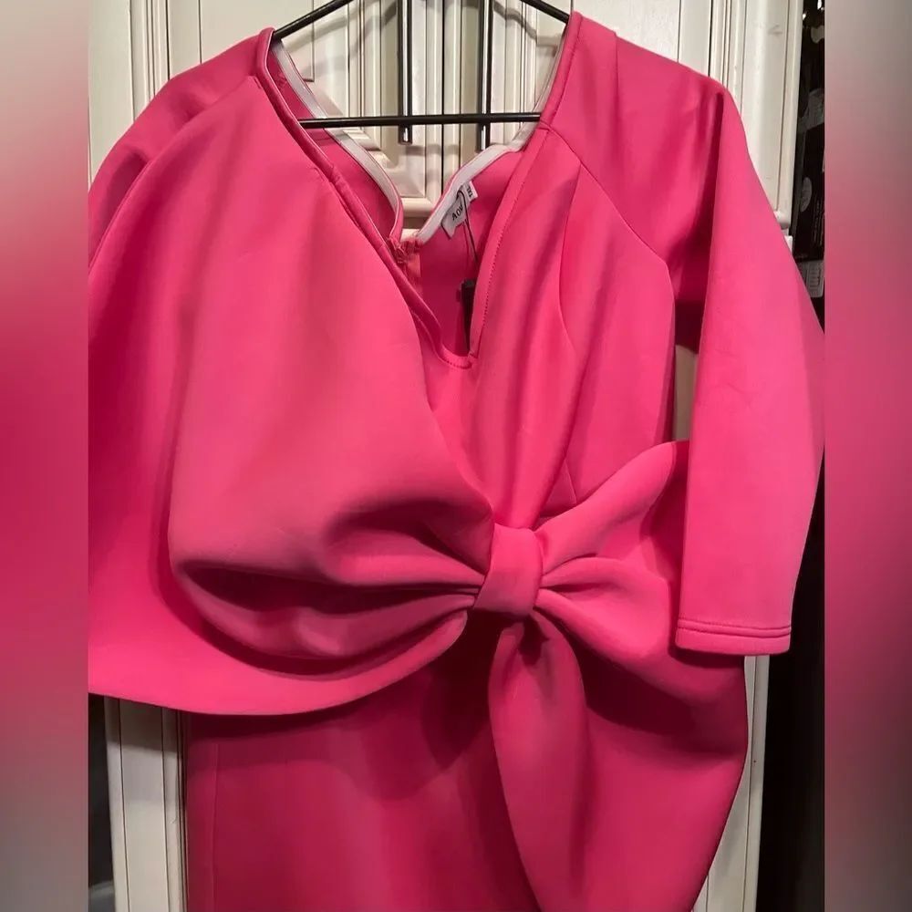 2022 Women's Long Dress Off Shoulder Big Bow Plus Size Slim Dress 1XL hot - Picture 5 of 15